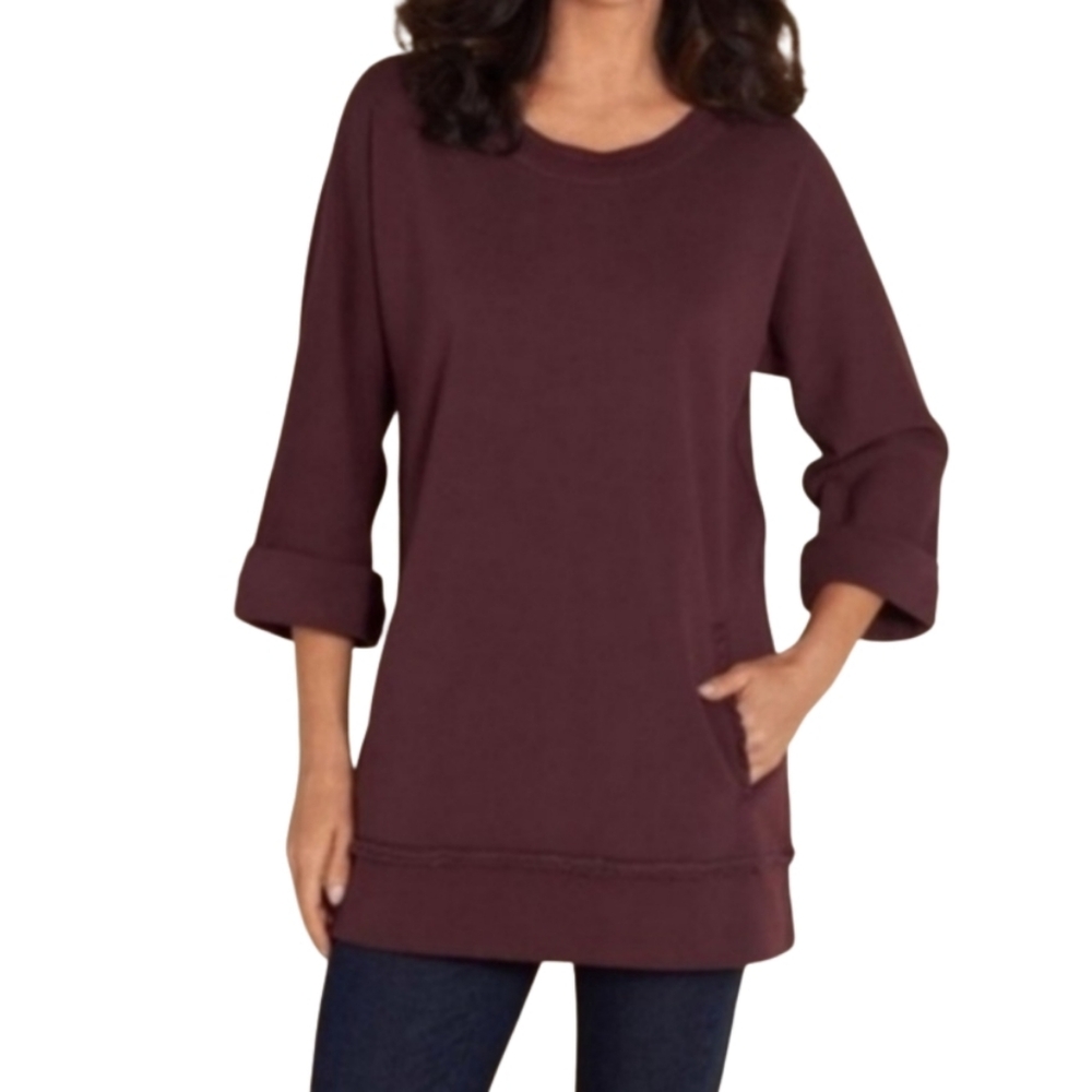 Soft Surroundings 100% Cotton Purple Tunic Medium